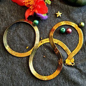 Vintage - Snake Chain/Necklace -Gold Vermeil (Sterling Silver with Gold Plating)